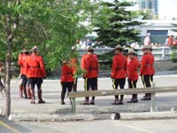 The RCMP (Royal Canadian Mounted Police), un-mounted here.