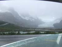 Arriving at the Athabasca Glacier