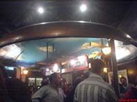 The bar - the big circle thing is the top of an old brewing vessel